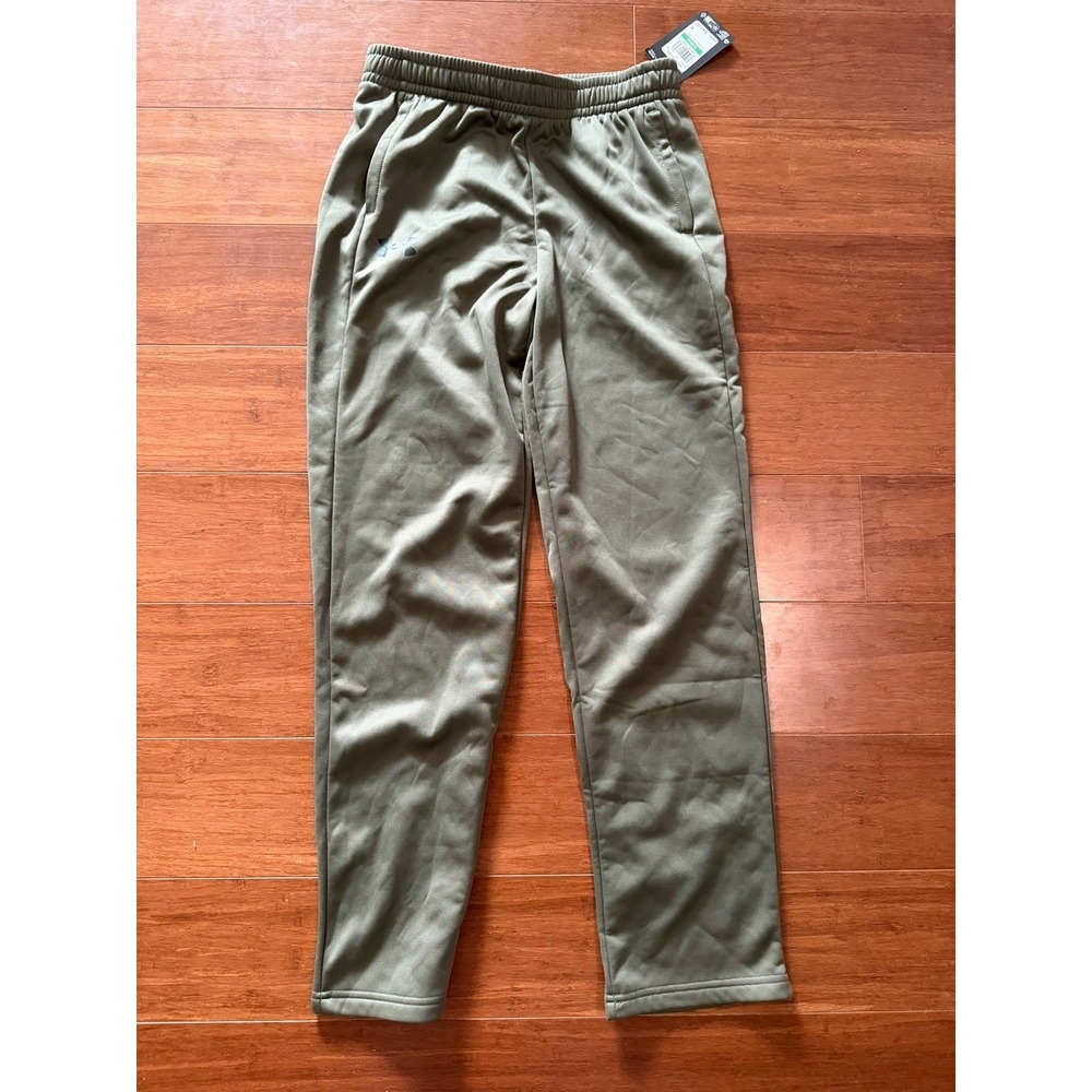 Under Armour Boy's Youth Large Fleece Rival Sweatpants - Green (New)